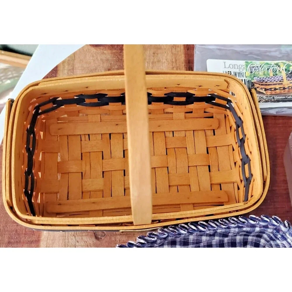 Set 3 Longaberger JW Collection Miniature Baskets Liners Protectors 1996 2000 20